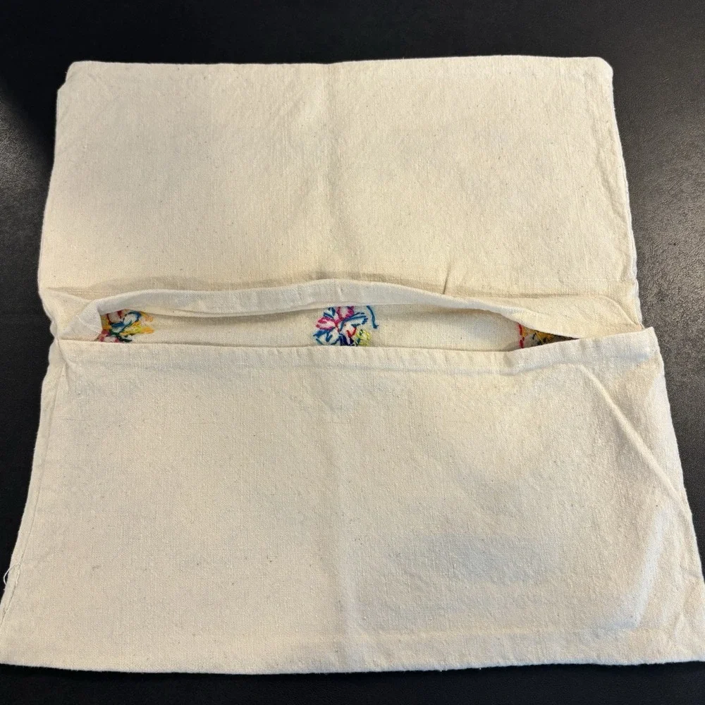 Handmade Embroidered Colorful Pillowcase Cover Floral‎ Bird Unique 16